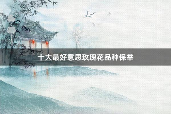 十大最好意思玫瑰花品种保举